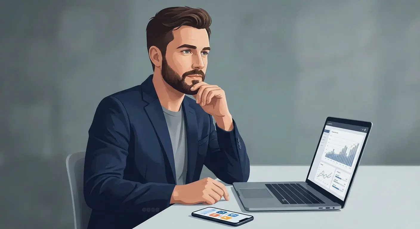 Illustrated avatar of a mobile gaming analyst