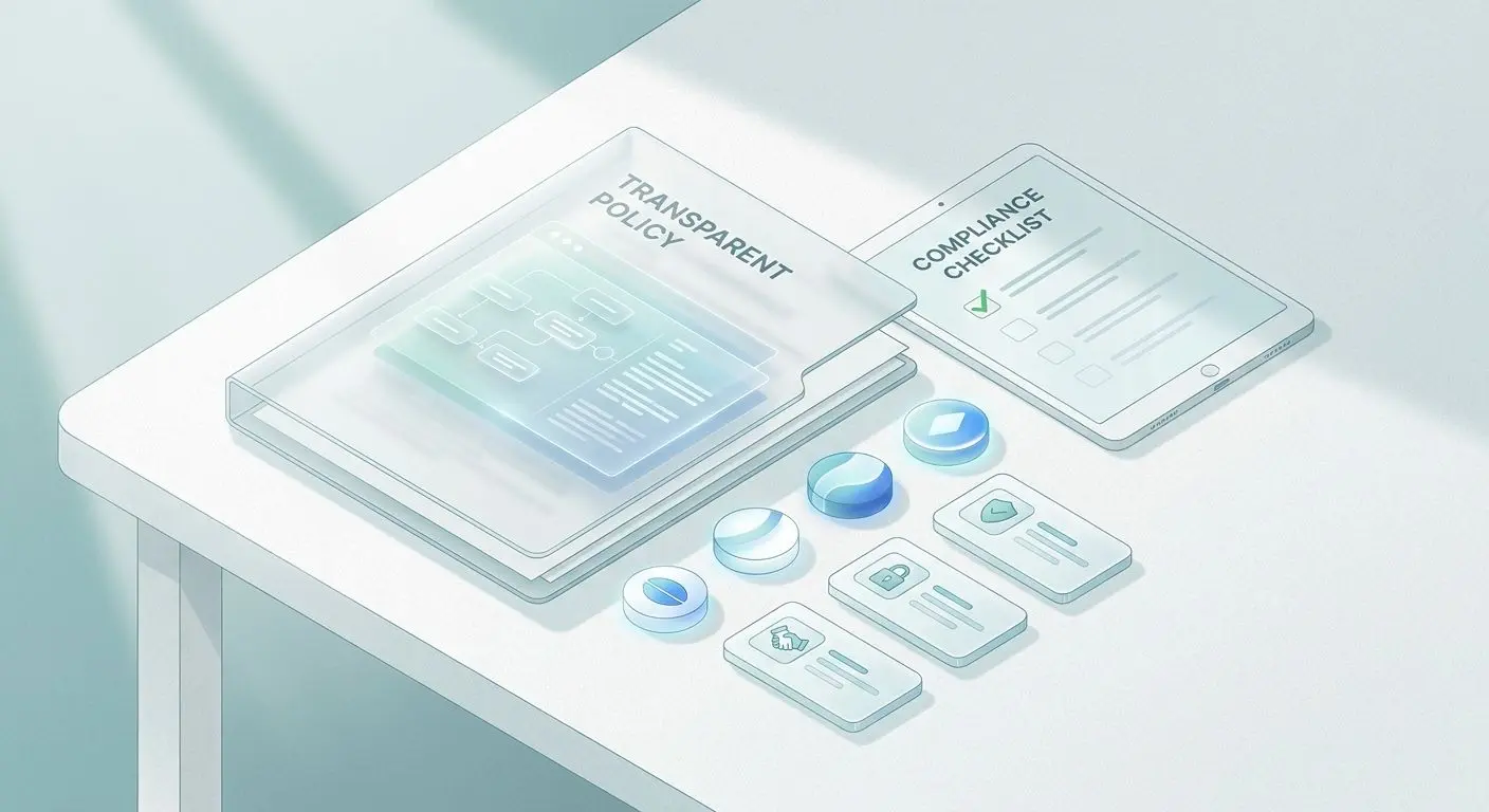 Illustration of clear policy documents and transparent reward rules