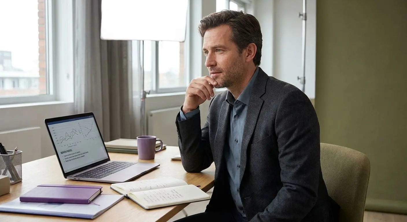 Fictional expert analyst in a neutral workspace reviewing gaming platforms