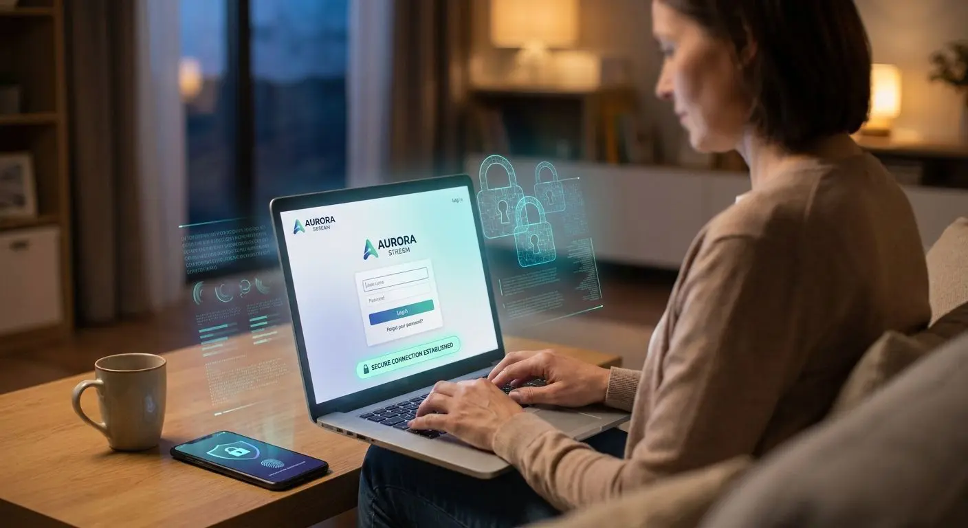 Secure online account login with privacy protection visuals