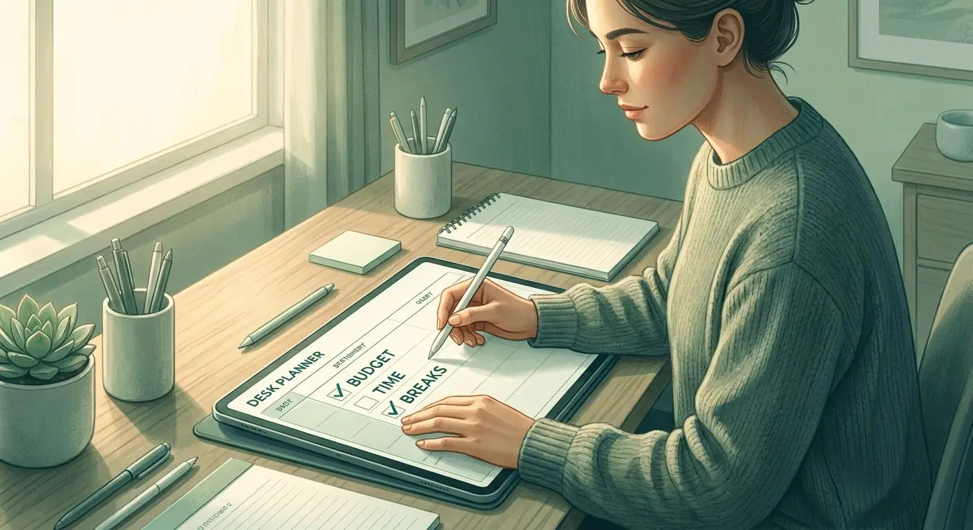 Checklist for budget time breaks and activity review