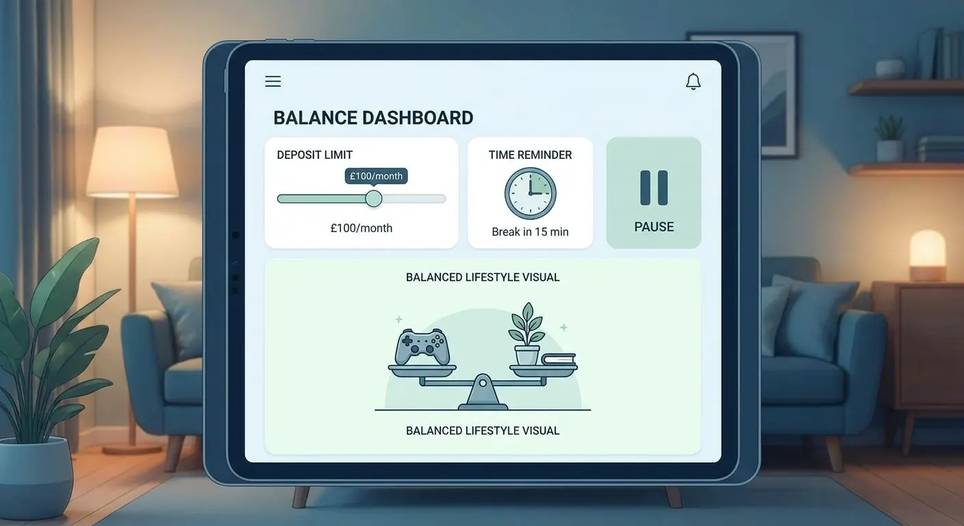 Responsible play controls with limits and time management tools