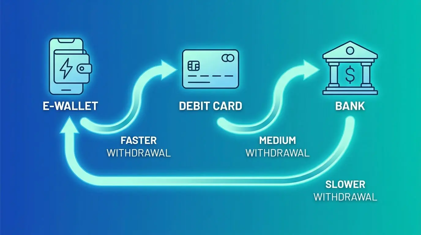 Payment method speed comparison for withdrawals